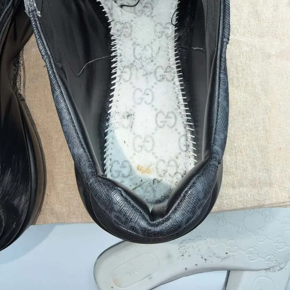 Gucci GG Rhyton Black Monogram Canvas Sneakers 704796 KGD00 1000